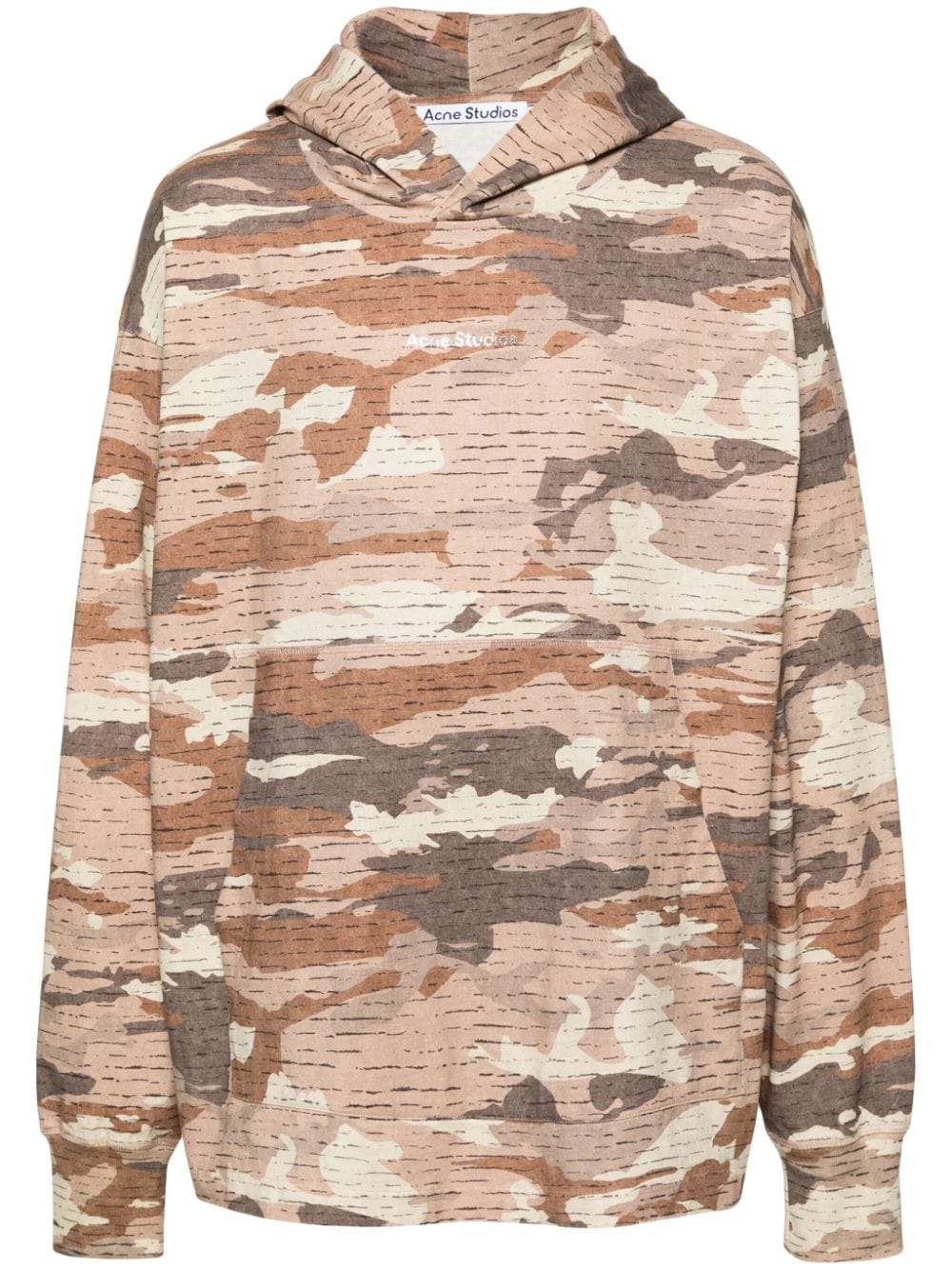 camouflage-print cotton hoodie
