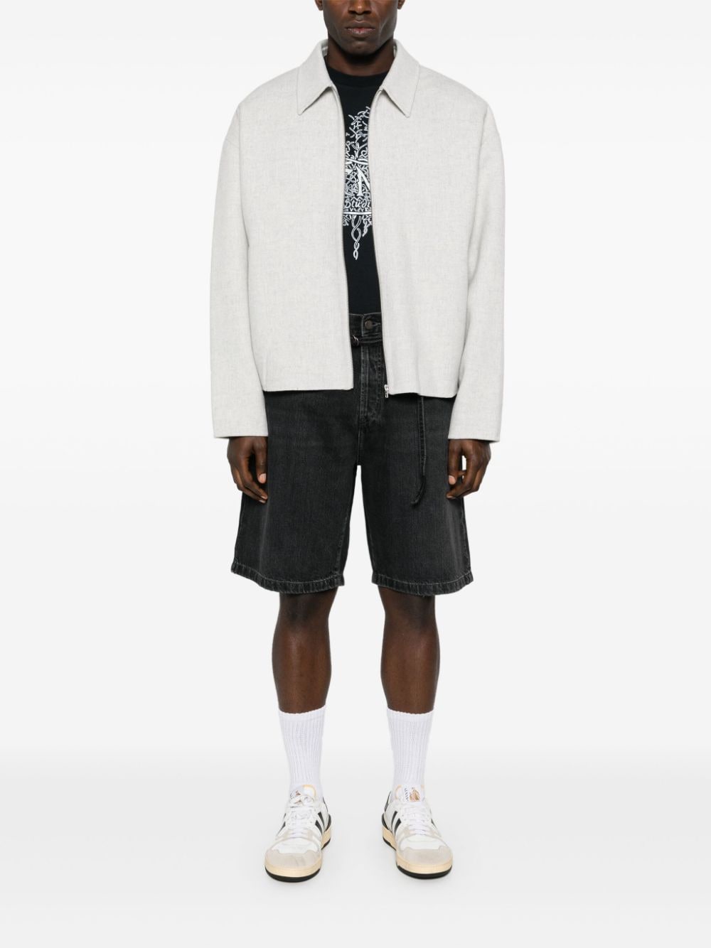 Acne Studios Wollen shirtjack - Grijs