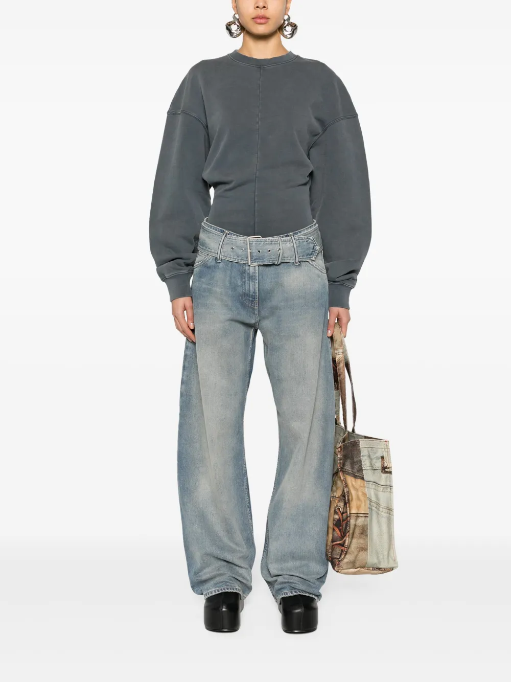 Acne Studios Jeans met wijde pijpen Blauw