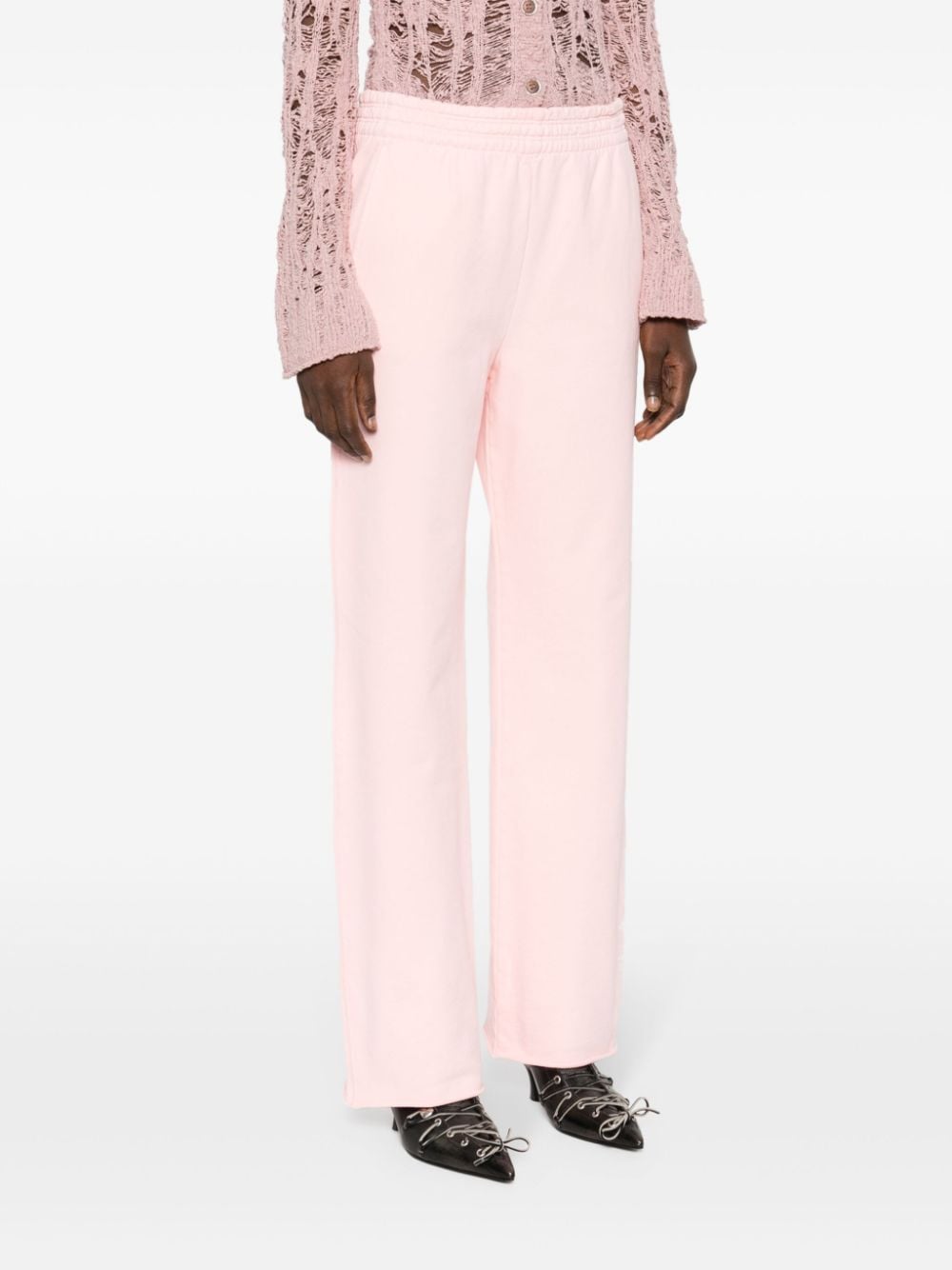 Shop Acne Studios Logo-print Track Pants In Pink