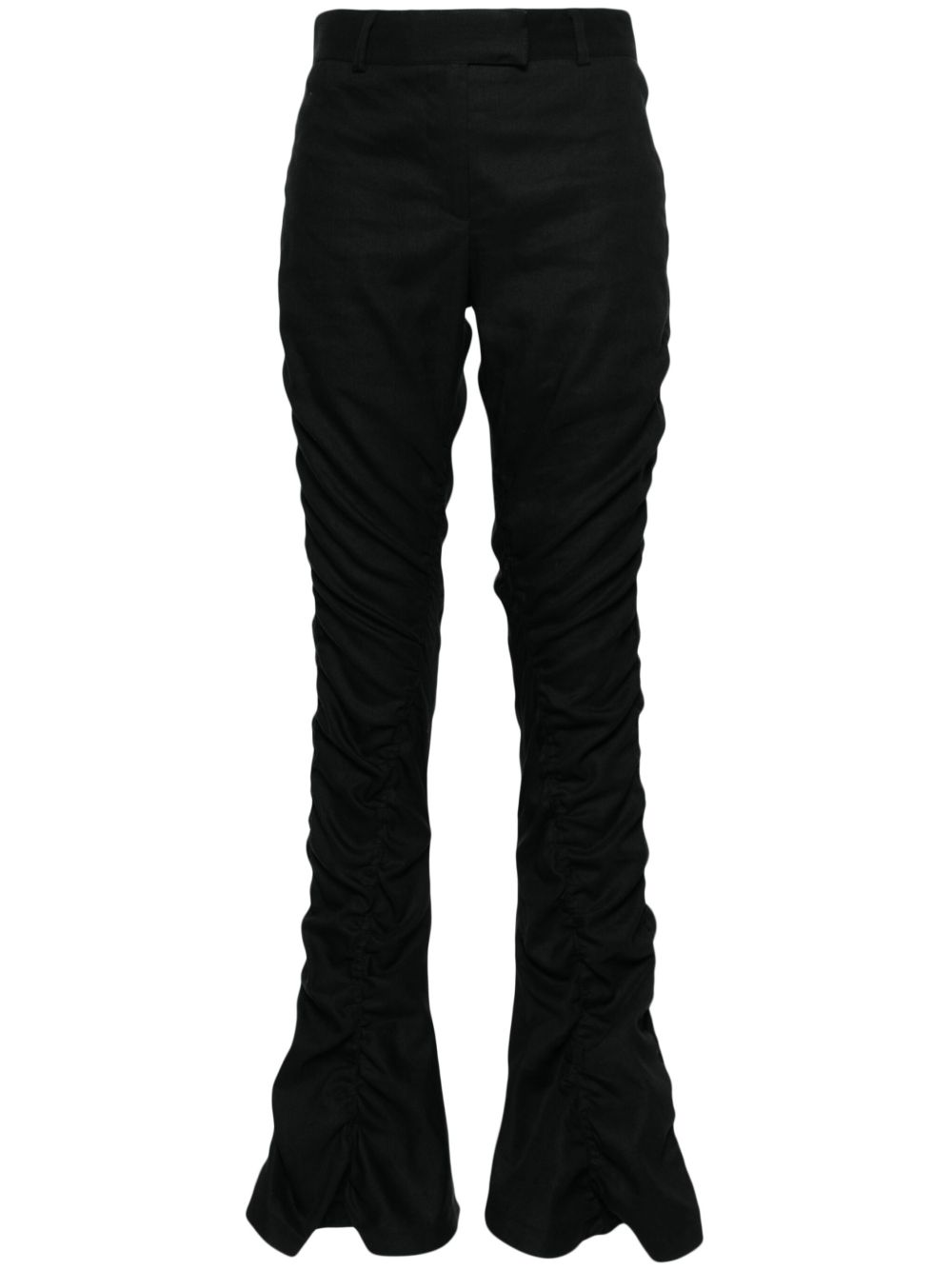 Acne Studios Broek met ruches Zwart