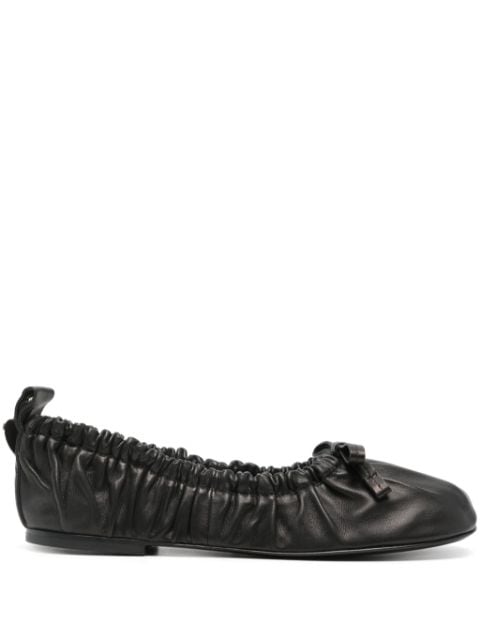 Acne Studios leather ballerina shoes