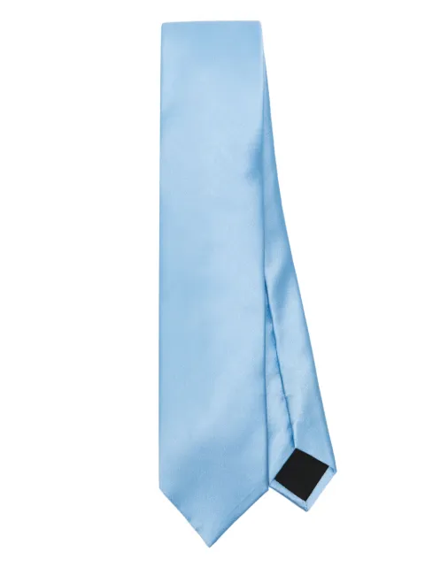 Lanvin logo-patch silk satin tie