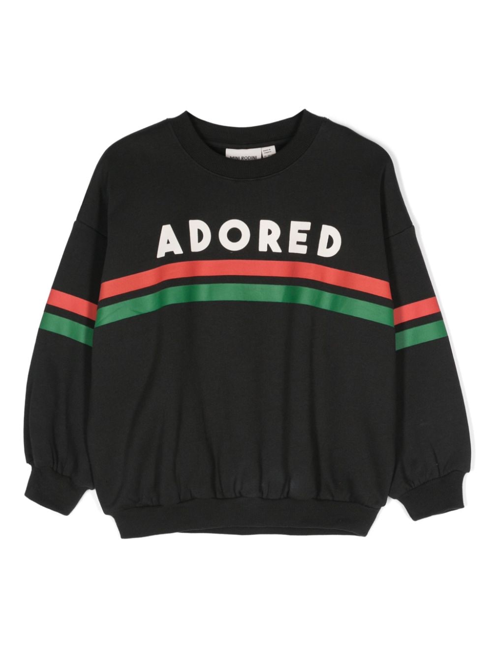 Mini Rodini Katoenen sweater met print Zwart