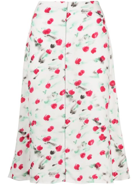 Marni floral-print midi skirt Women