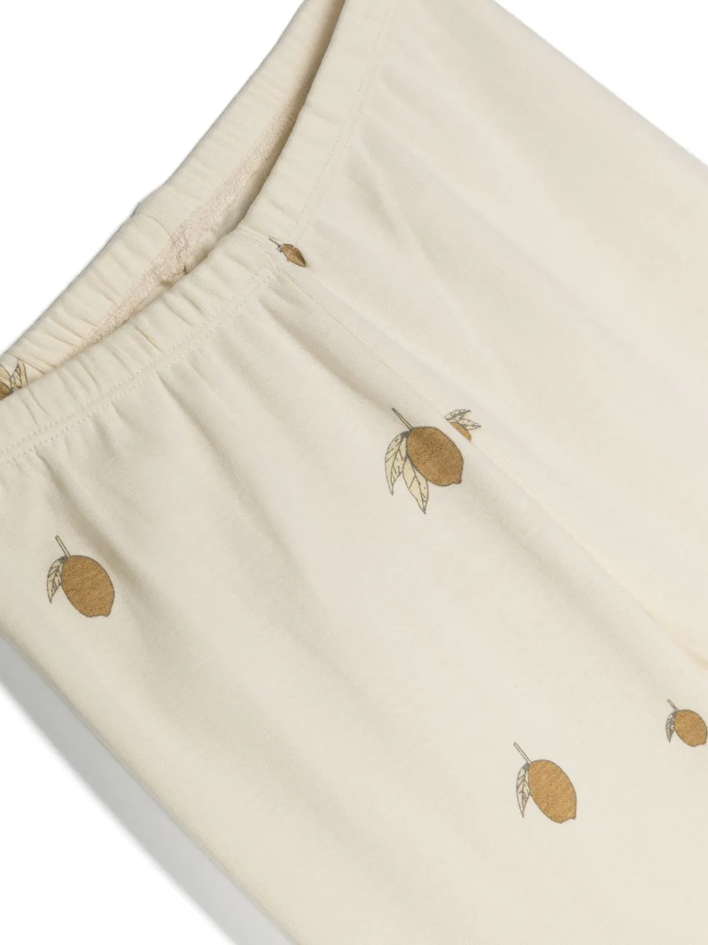 Shop Konges Sløjd Lemon-print Organic Cotton Pajamas In Neutrals