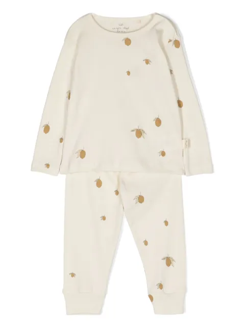 Konges Sløjd lemon-print organic cotton pajamas