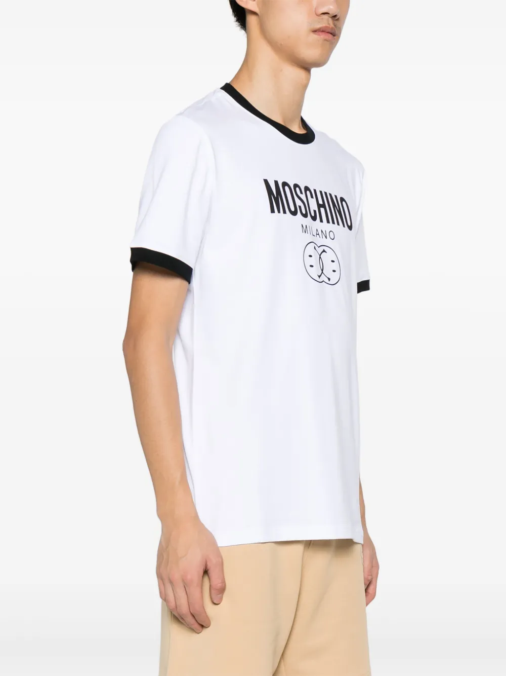 Moschino T-shirt met logoprint Wit