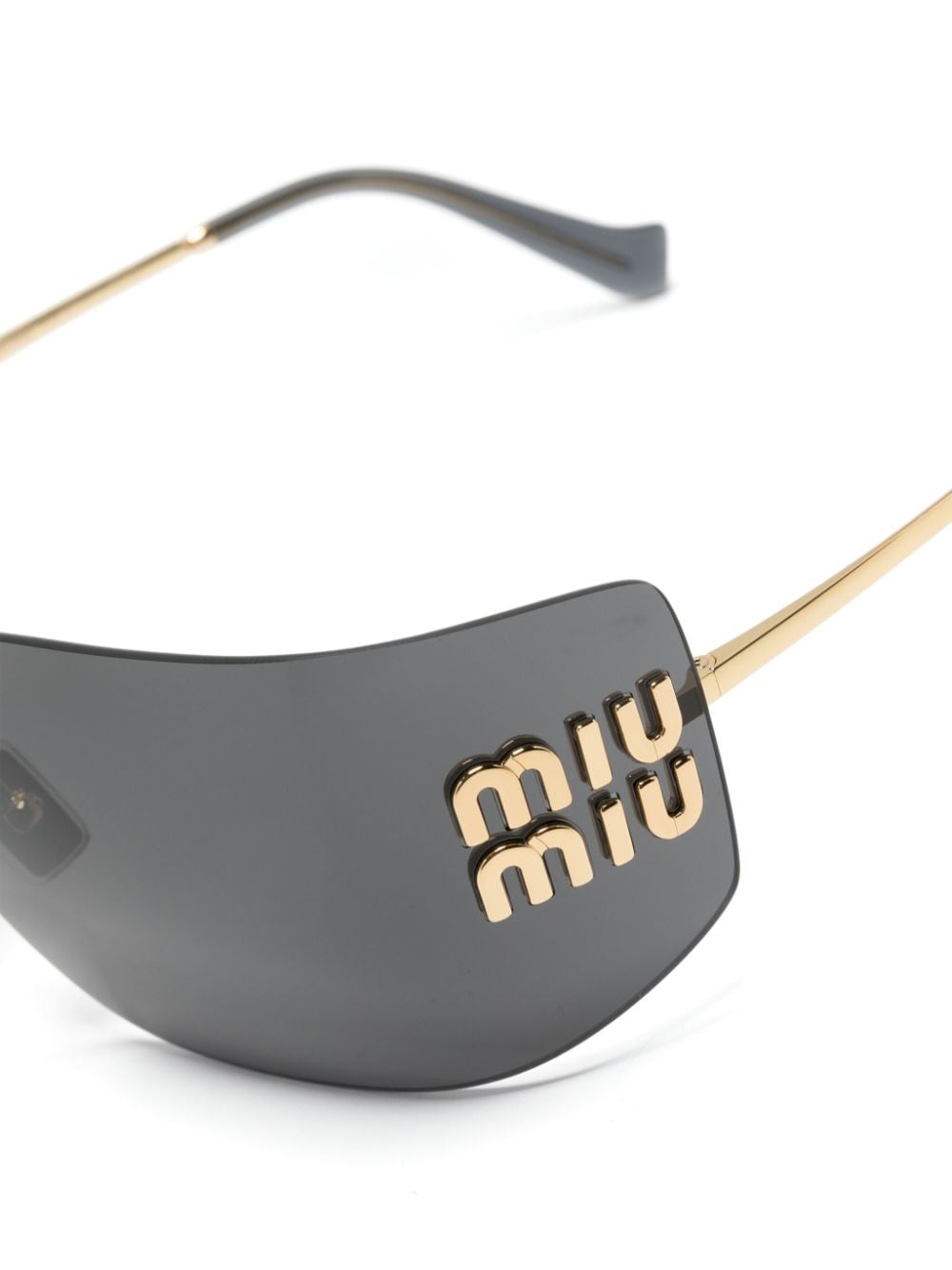 Shop Miu Miu Runway Rectangle-frame Sunglasses In 5ak5s0