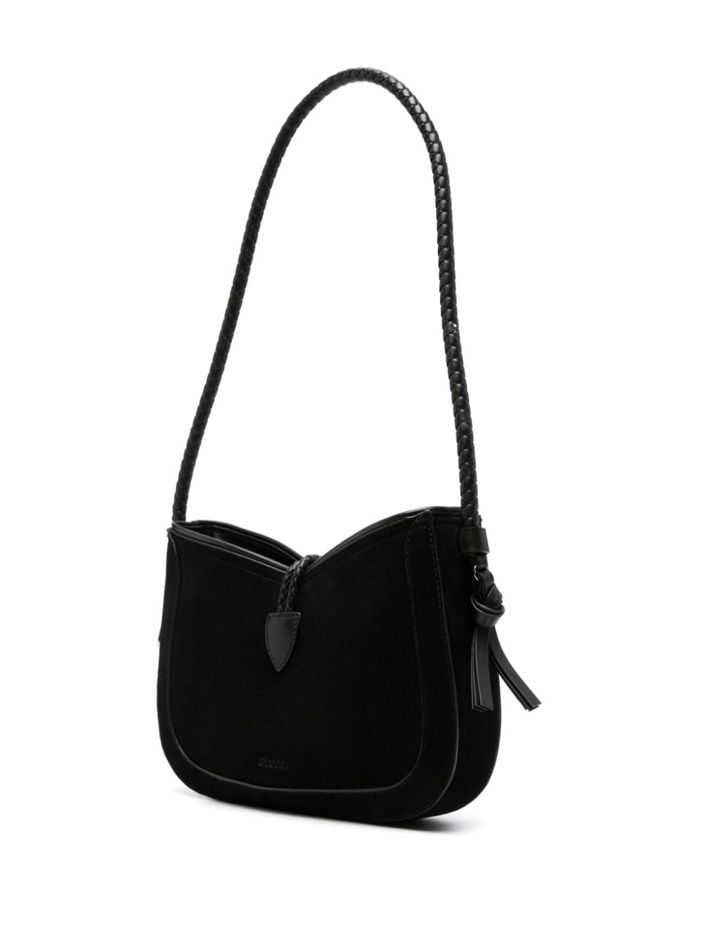 Shop Isabel Marant Vigo Suede Shoulder Bag In Black
