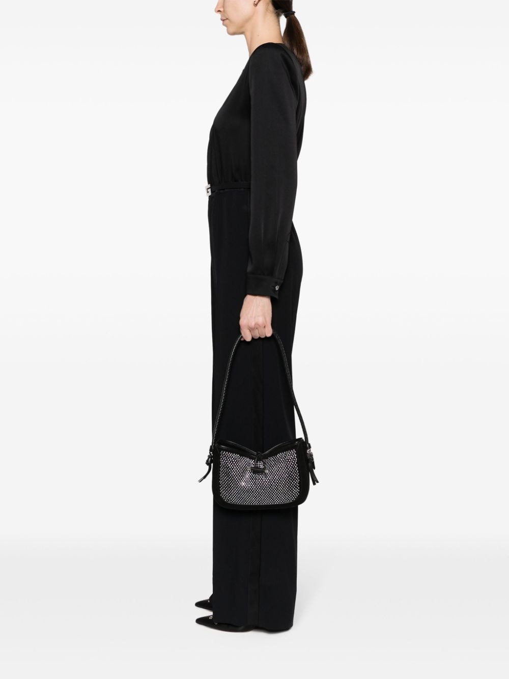 Shop Isabel Marant Vigo Suede Shoulder Bag In Black