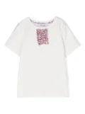 Simonetta ruffled cotton T-shirt - White