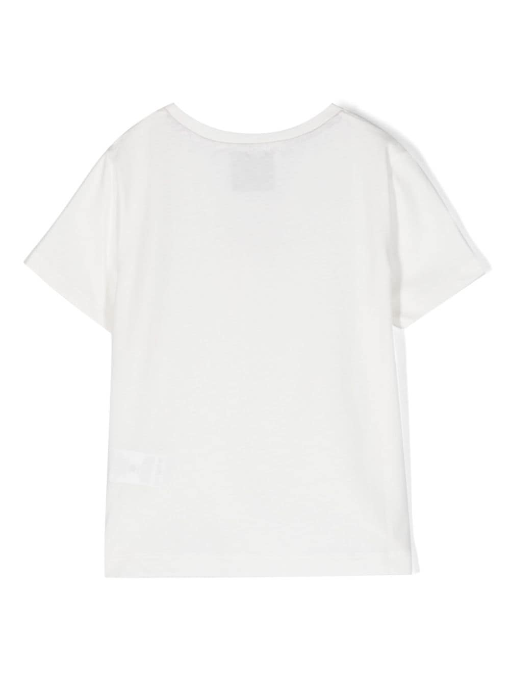 Simonetta ruffled cotton T-shirt - Wit