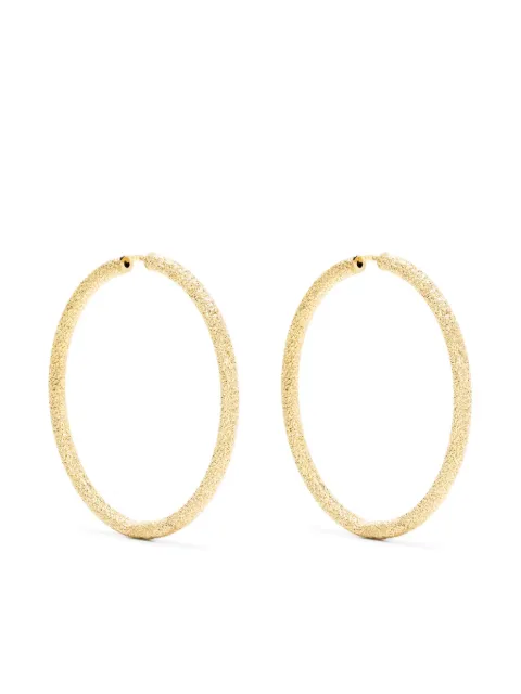 Carolina Bucci 18kt yellow gold extra large florentine hoop earrings