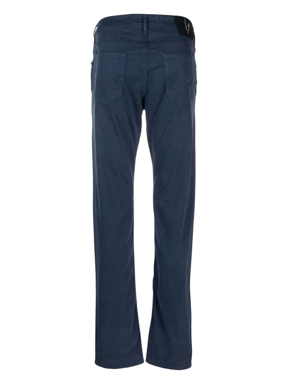 Hand Picked Katoenen slim-fit broek - Blauw