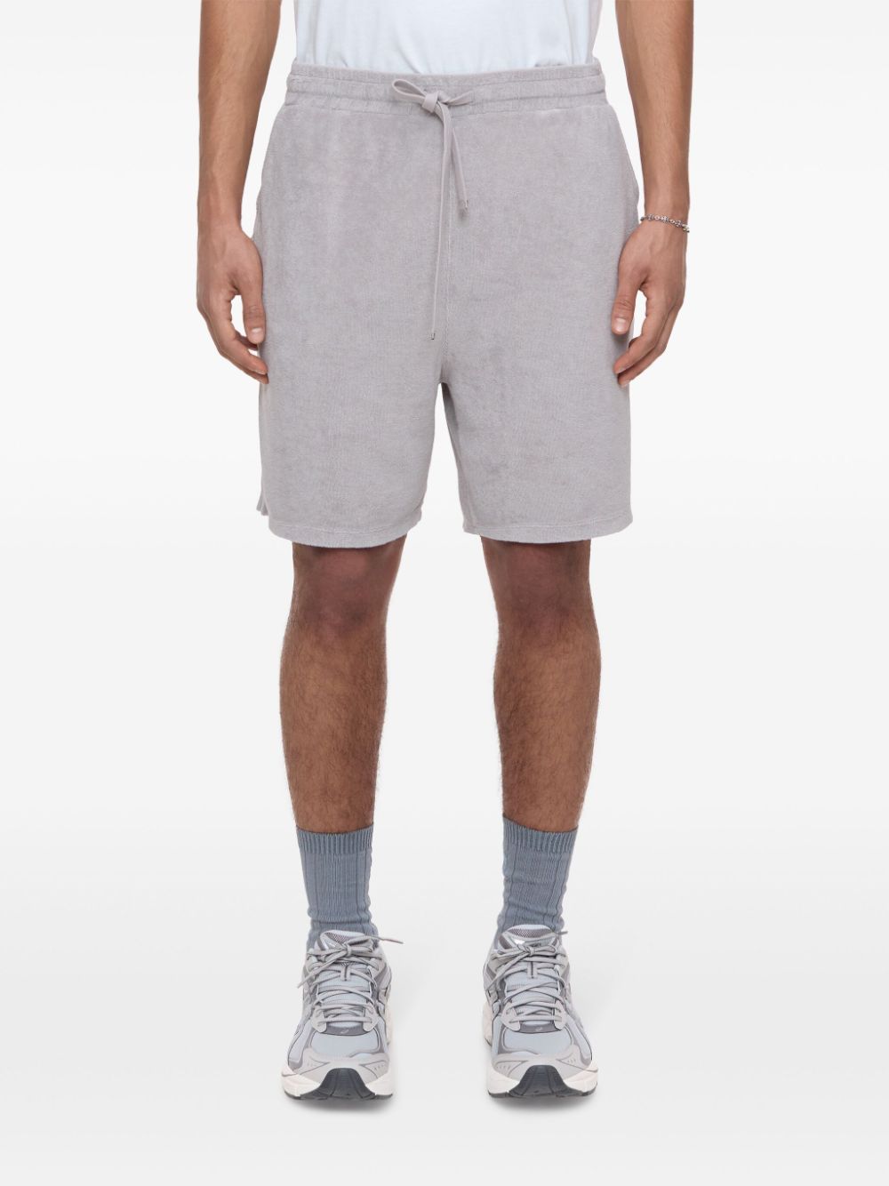 Closed terry-cloth track shorts - Grijs