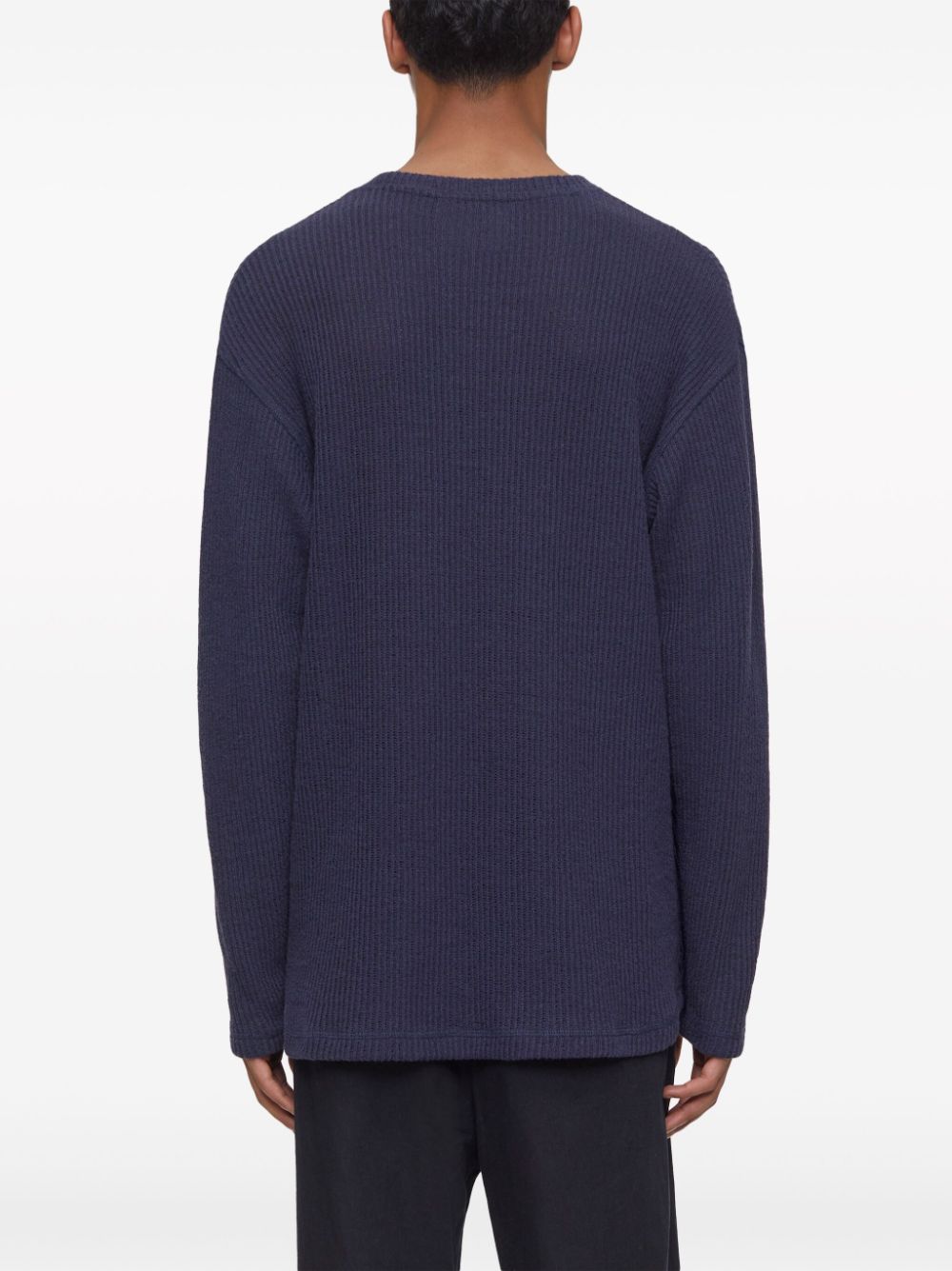 Shop Closed Crew-neck Ribbed-knit Jumper In Blue