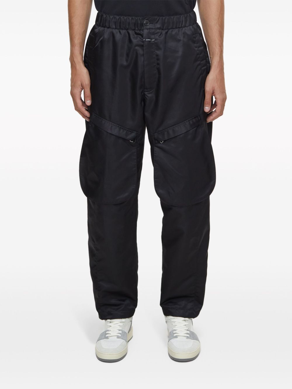 Shop Closed Mid-rise Straight-leg Cargo Trousers In Schwarz
