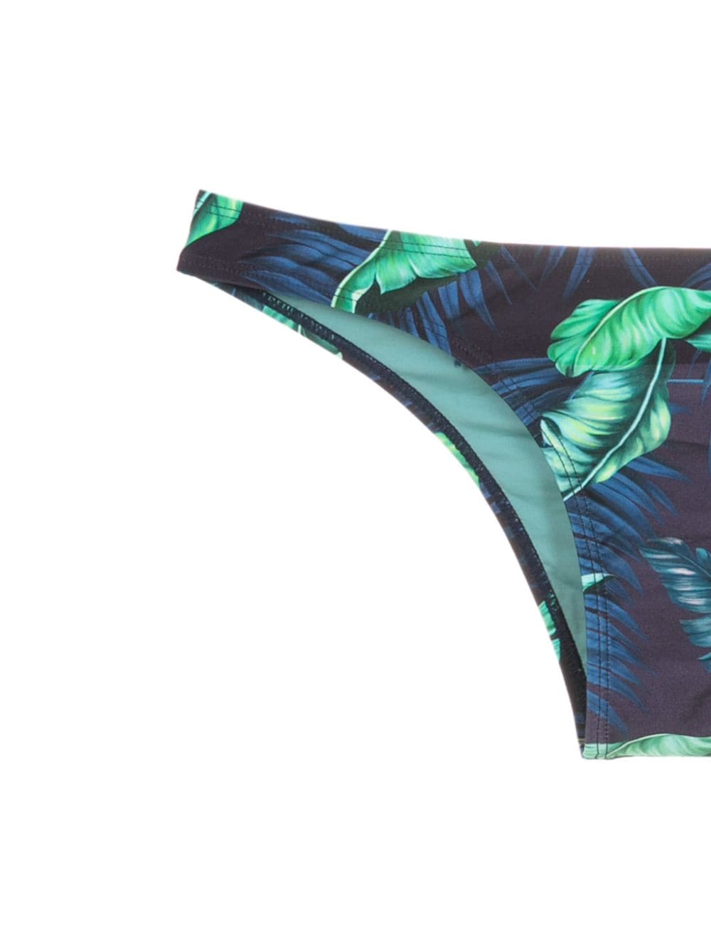 Shop Lygia & Nanny Poipu Leaf-print Bikini Bottoms In Blue