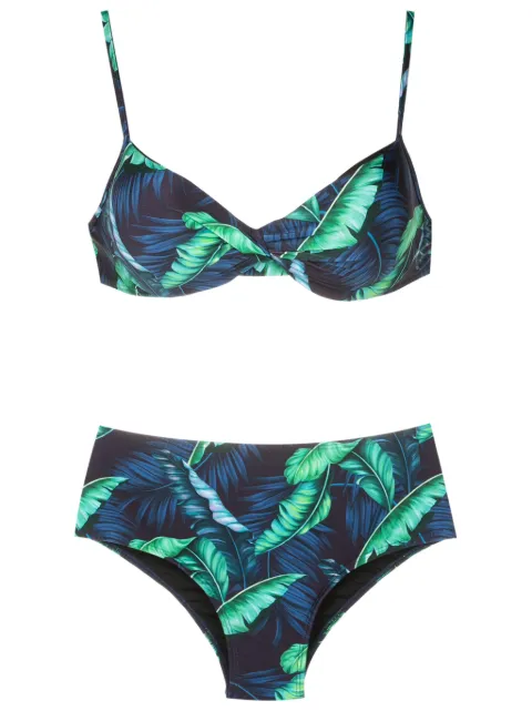 Lygia & Nanny Verônica leaf-print bikini
