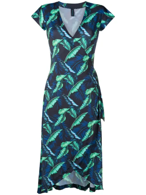 Robe croisée Falcão à imprimé végétal - Lygia & Nanny - Modalova