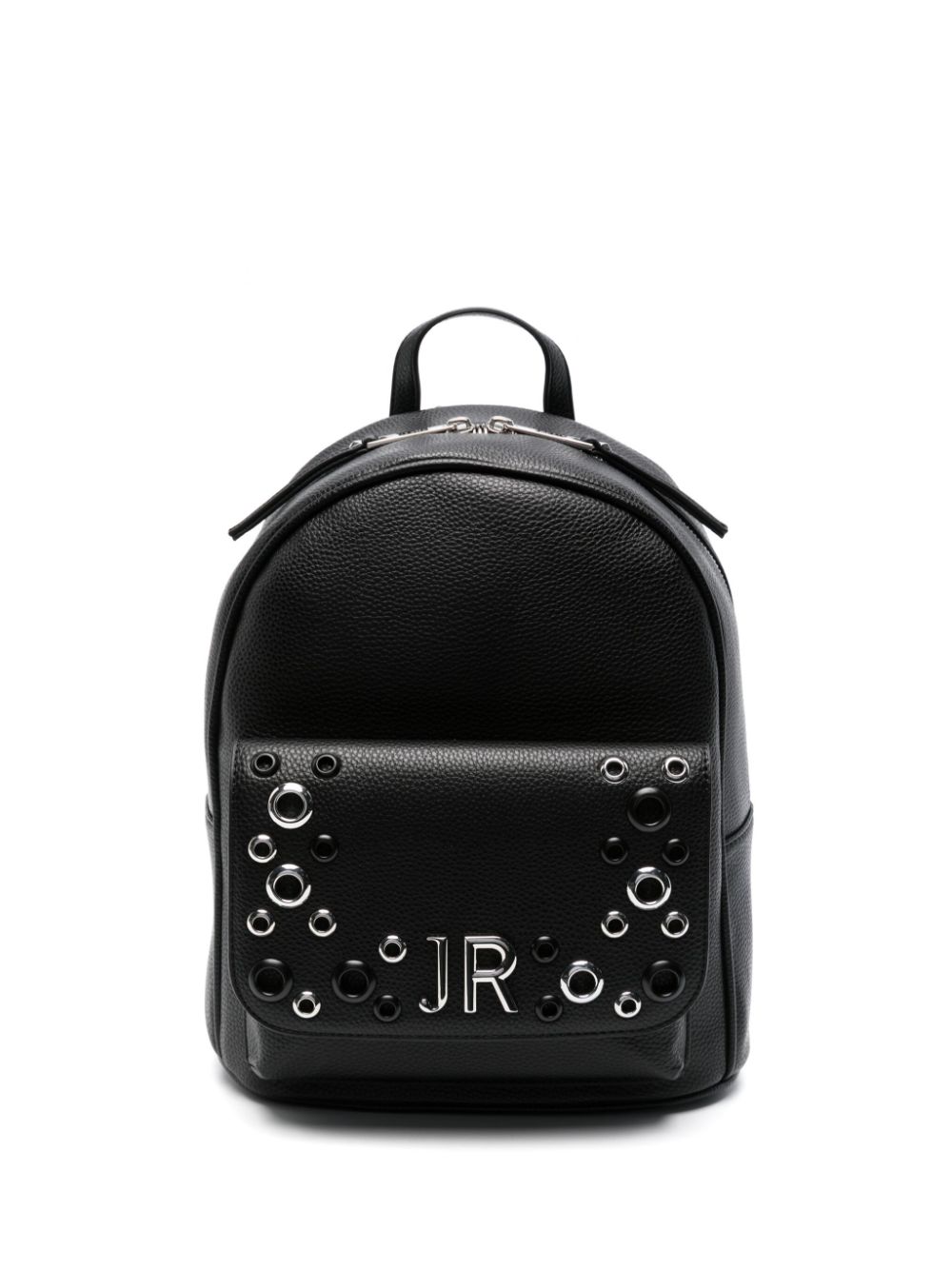 John Richmond Eyelet-embellished Backpack In Black