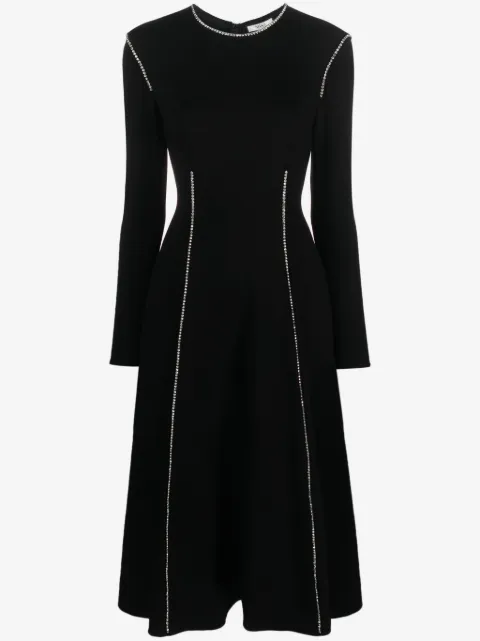 NISSA rhinestone embellished viscose dress