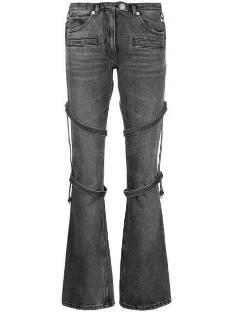 Courrèges multi-strap flared jeans