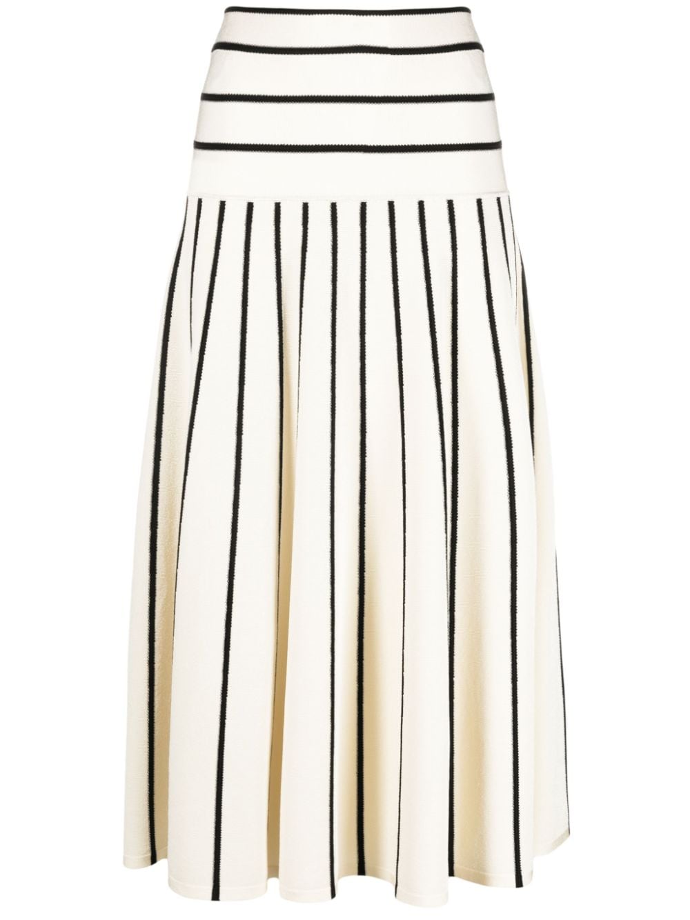 Shop Zimmermann Matchmaker Knitted Midi Skirt In Neutrals