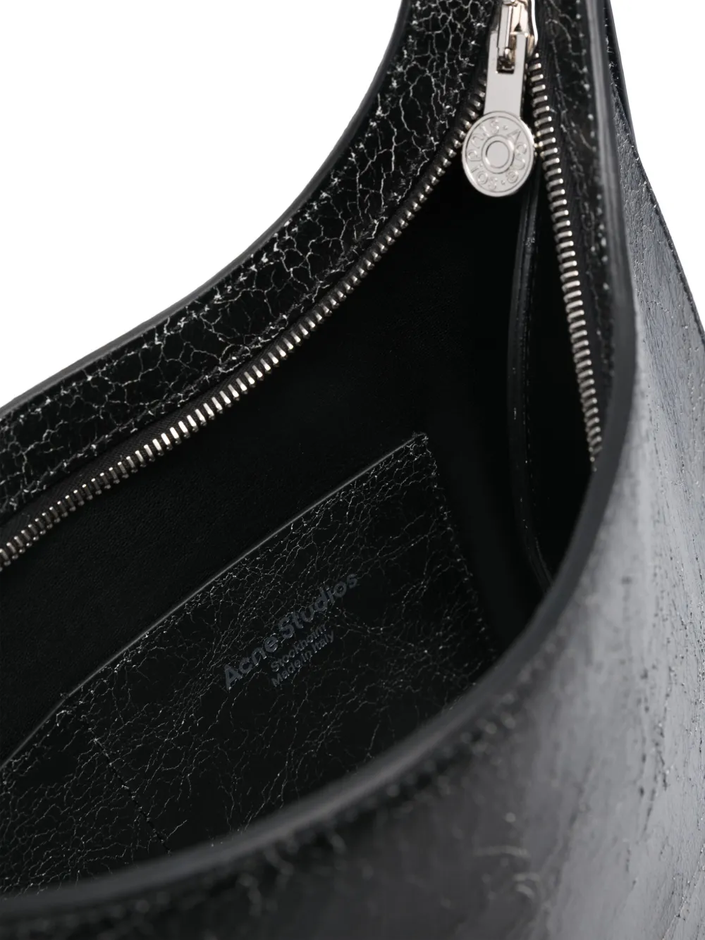 Acne Studios Platt leren schoudertas Zwart