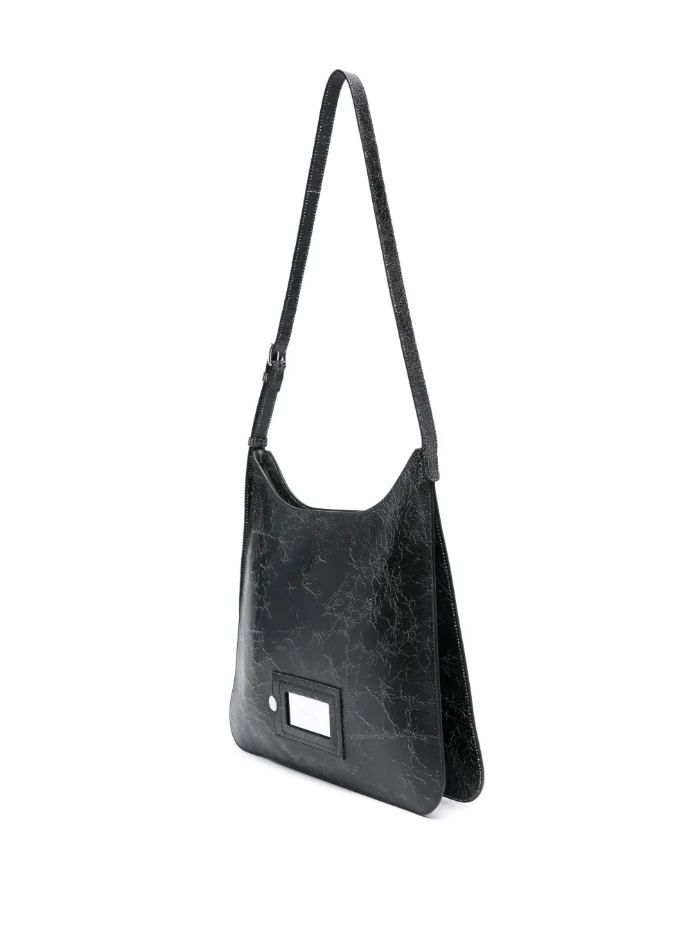 Shop Acne Studios Platt Leather Shoulder Bag In Black