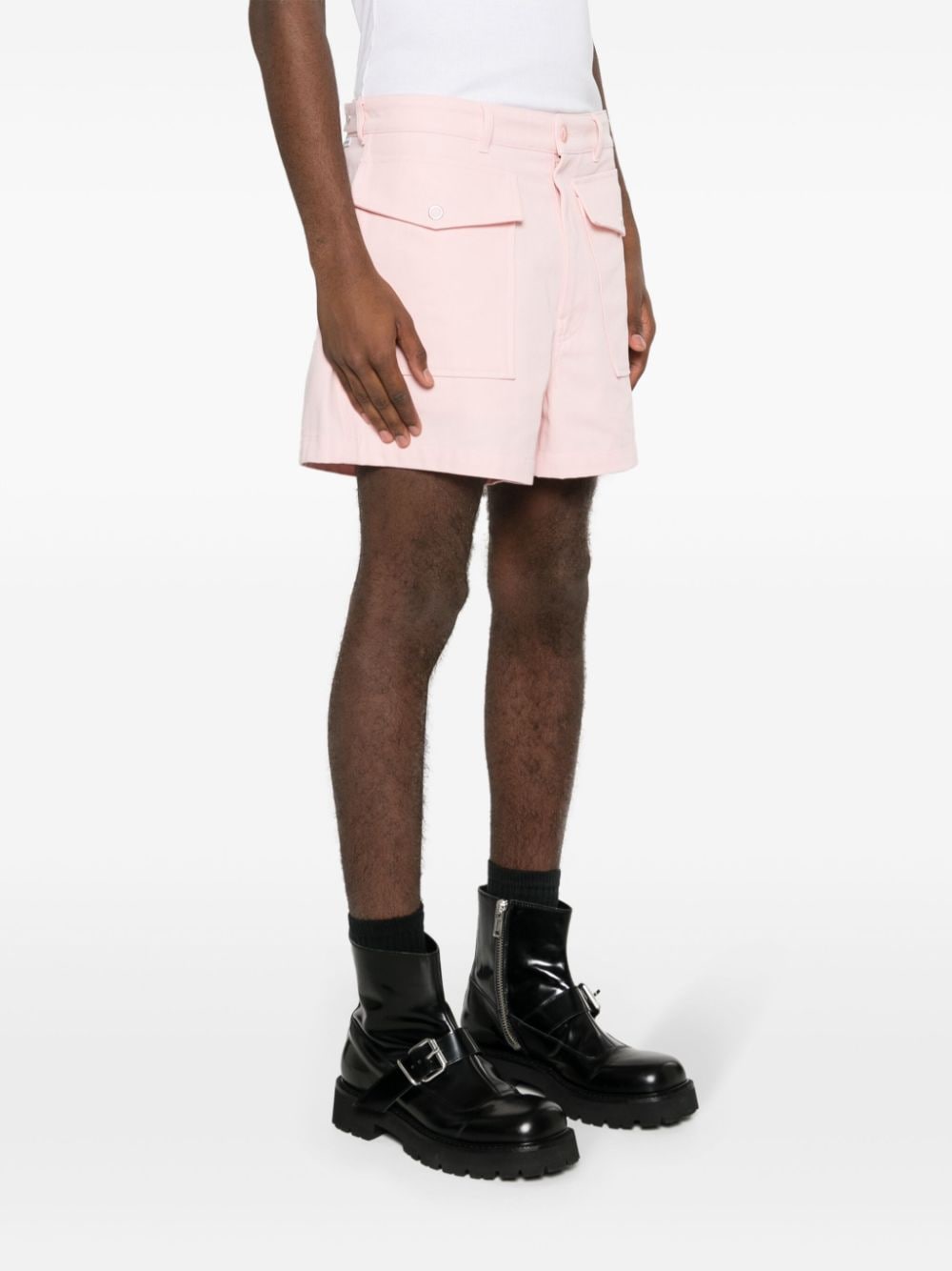Shop Acne Studios Twill Short Shorts In Pink