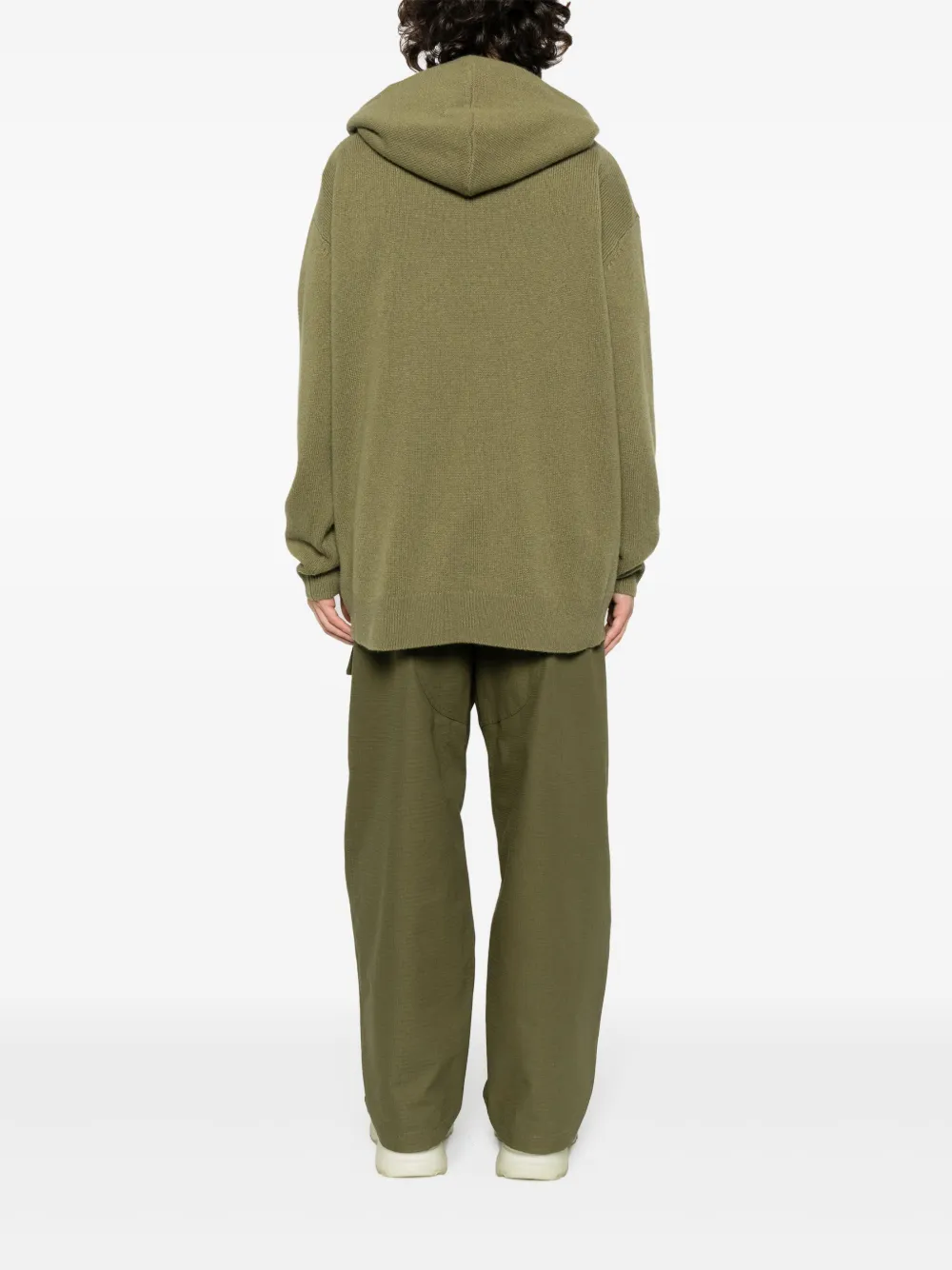 Acne Studios Fijngebreide hoodie Groen