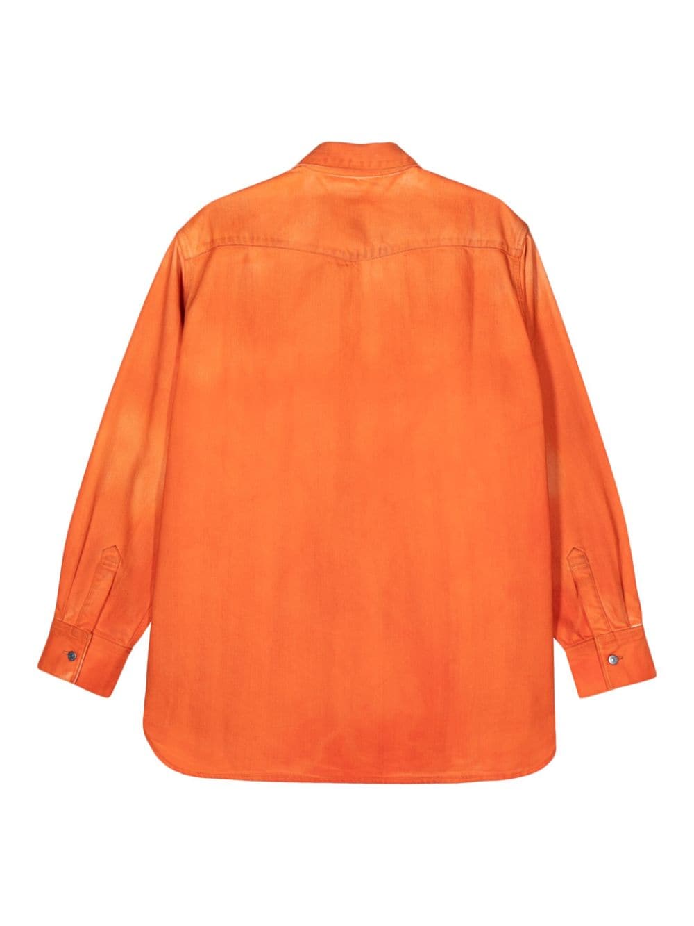 Acne Studios Denim shirt met gedragen effect Oranje