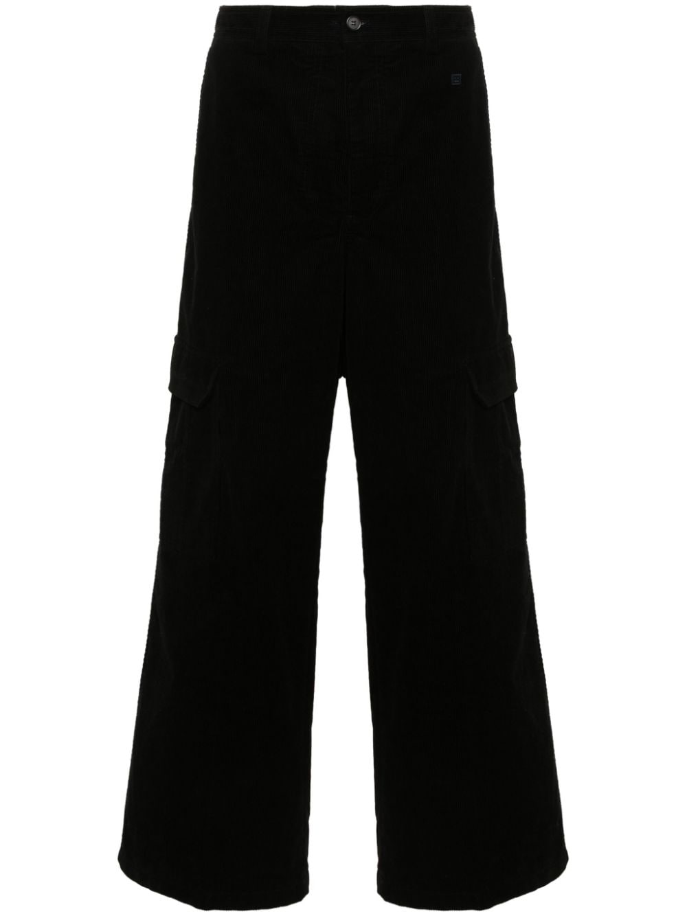 Shop Acne Studios Corduroy Straight-leg Trousers In Black