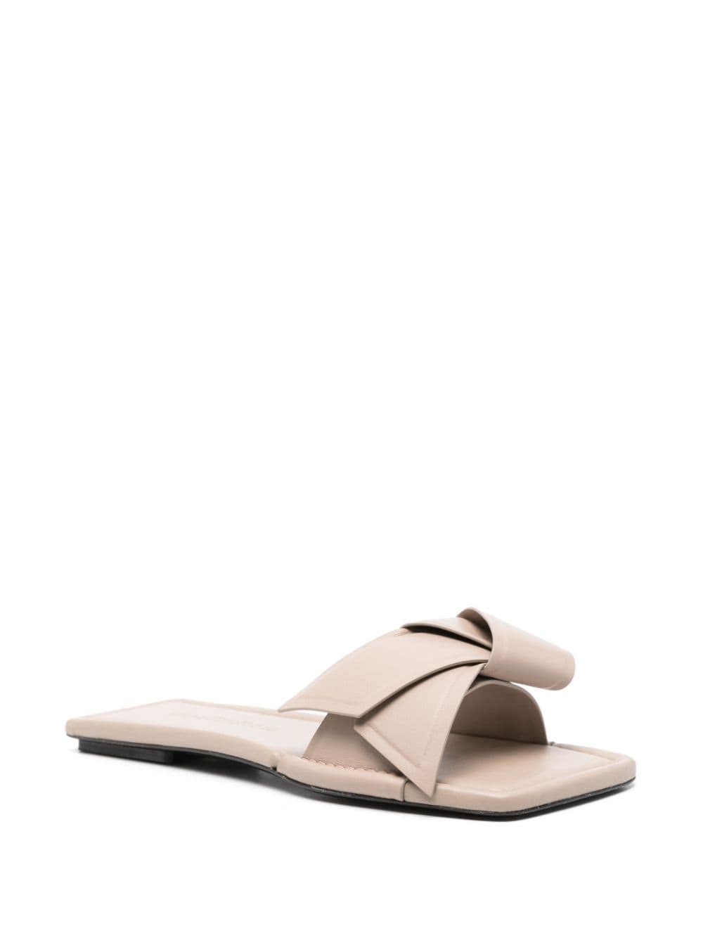 Shop Acne Studios Musubi Leather Sandals In Neutrals