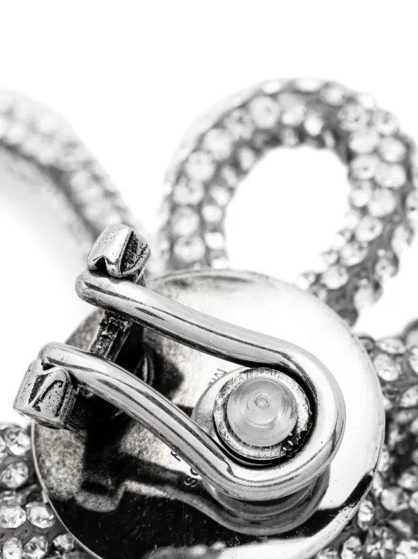 Acne Studios crystal-embellished clip-on Earring | Silver | FARFETCH