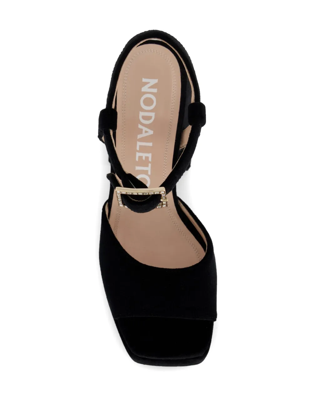 Nodaleto Bulla Ness 90mm velvet sandals Black