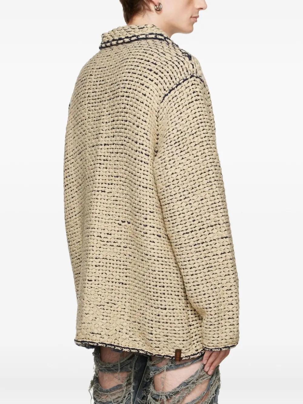Isa Boulder Geweven jack Beige