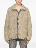 Isa Boulder basket-weave jacket - Neutrals