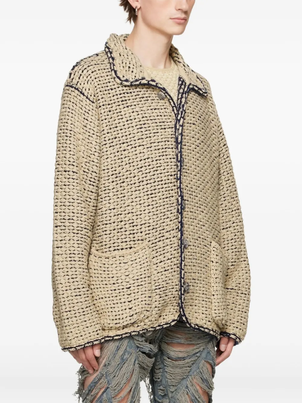 Isa Boulder Geweven jack Beige