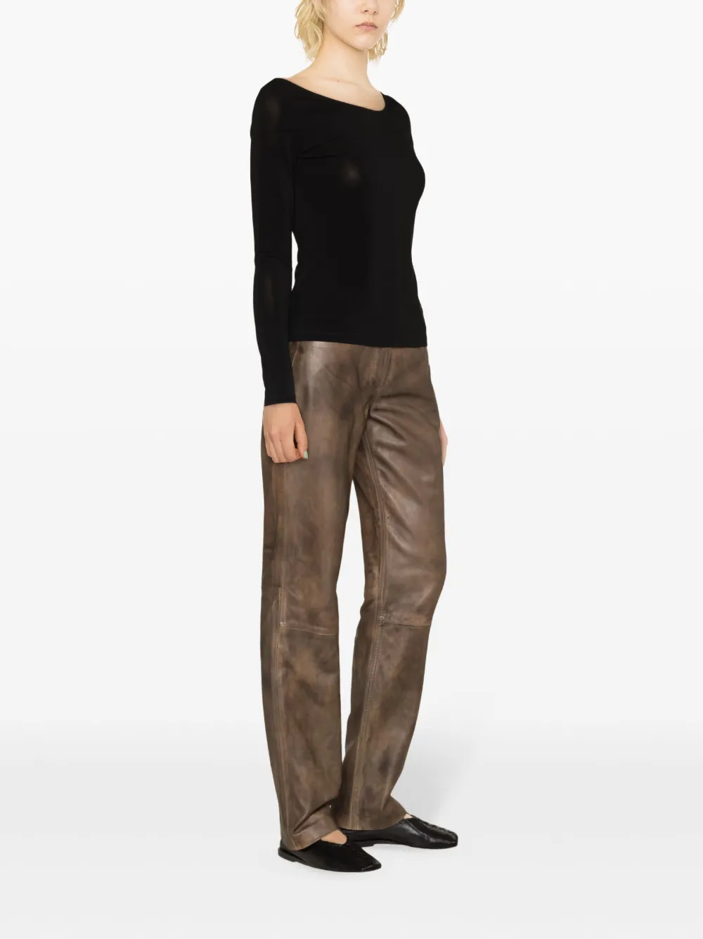 Max Mara Leisure Blouse met lange mouwen Zwart