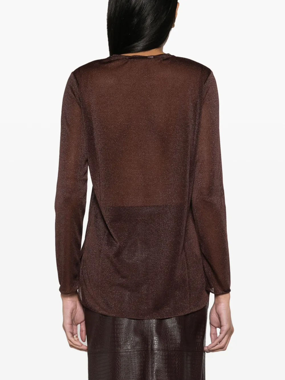 Max Mara Leisure Semi-transparante blouse Rood