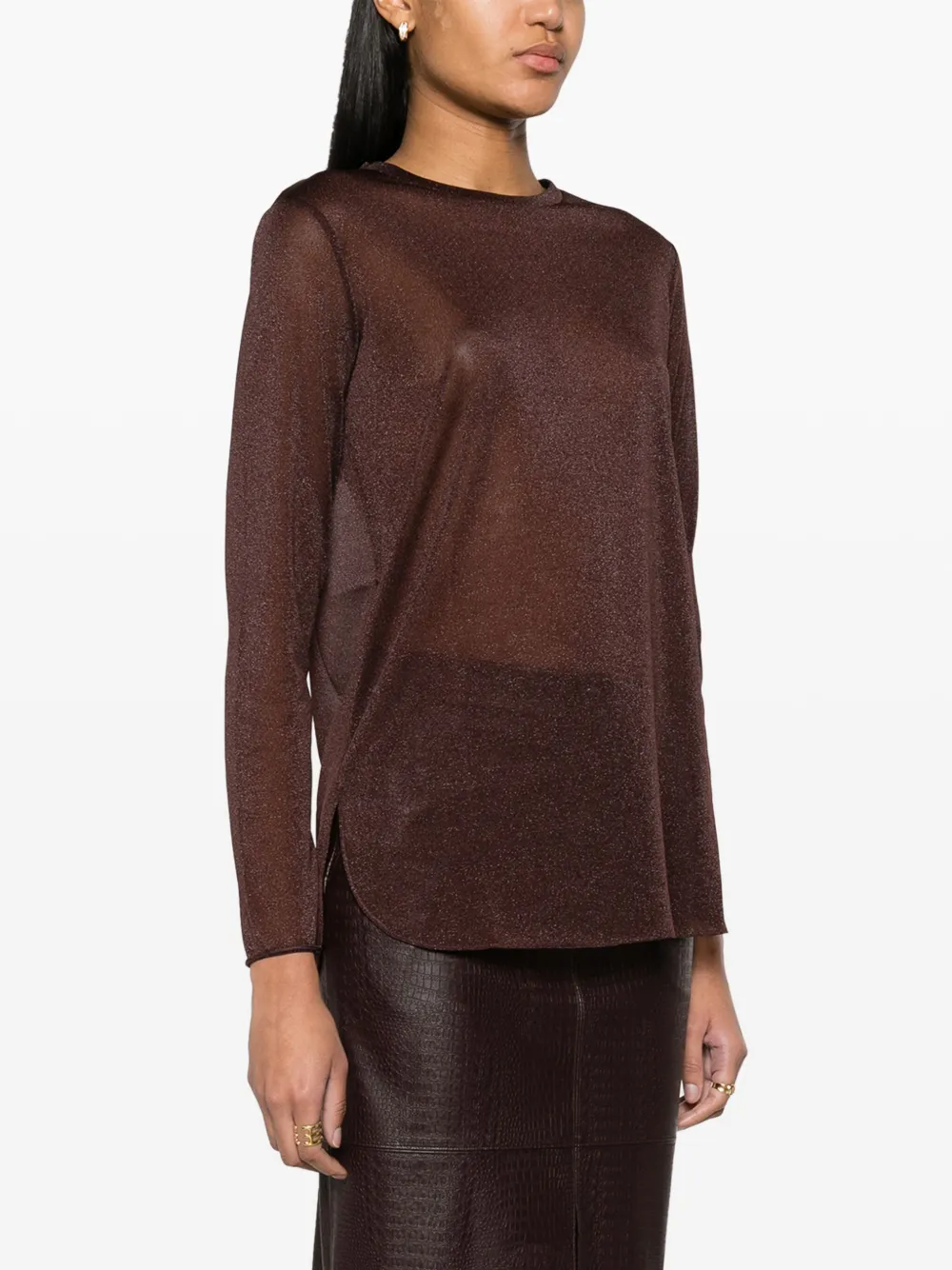 Max Mara Leisure Semi-transparante blouse Rood