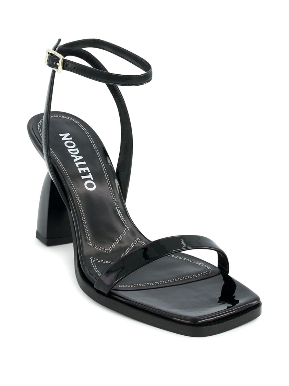 Shop Nodaleto Angel E 90mm Leather Sandals In Black