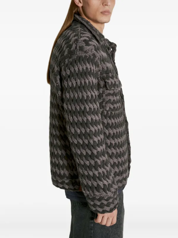 ISA BOULDER STRIPE CHUNKY JACKET Isa Boulder Chunky Rope Underwire