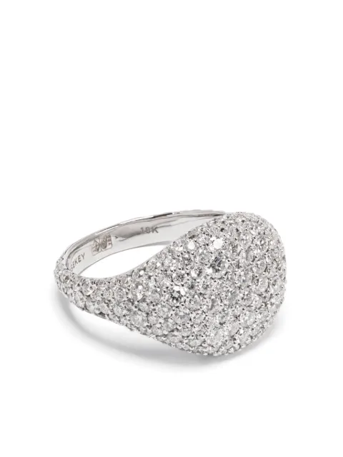 ROSEKEY Anello in oro bianco 18kt con pavé di diamanti