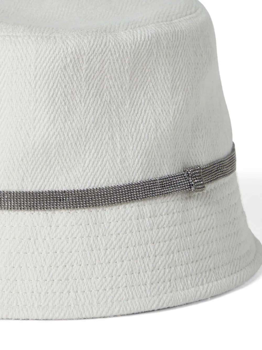 Brunello Cucinelli Vissershoed met monili-afwerking Wit