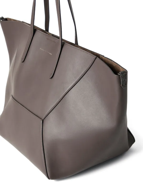 Brunello Cucinelli BC Duo Leather Tote Bag | Brown | FARFETCH