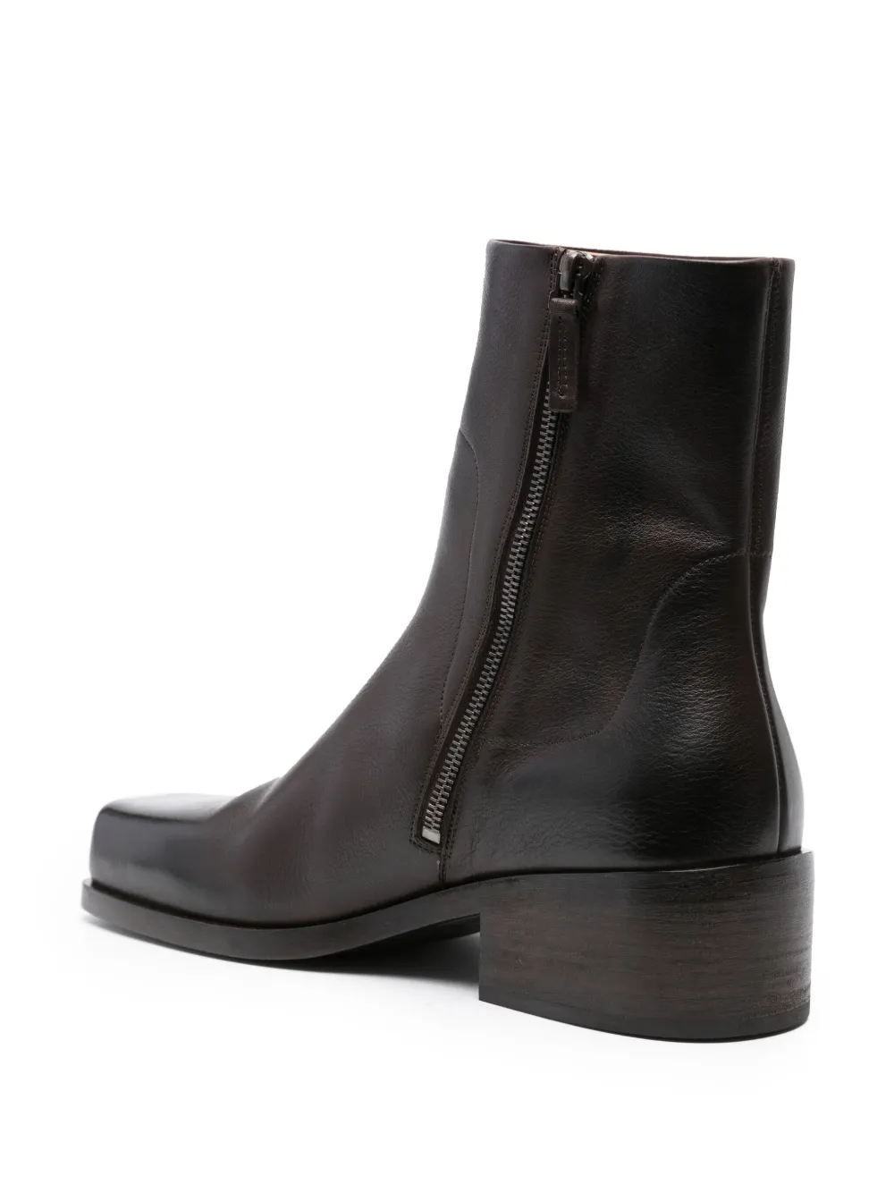 Shop Marsèll Cassello Leather Boots In Brown